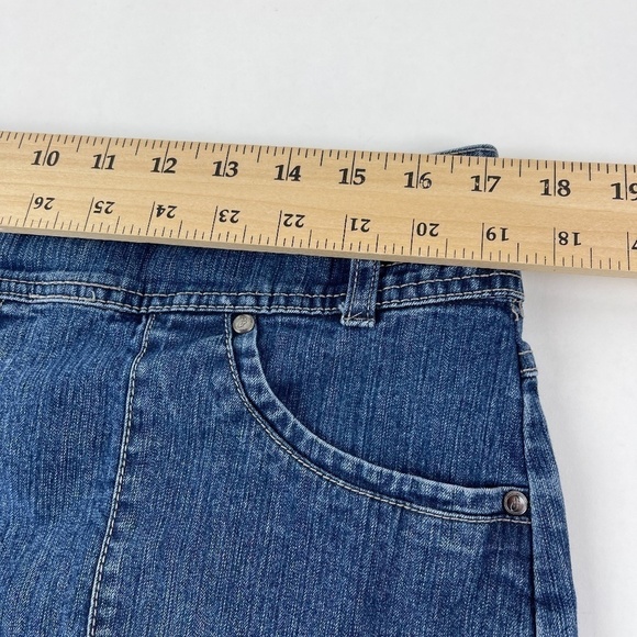 Code Bleu Jean Skirt Womens Size 10 Blue Denim Pockets Slit - Picture 5 of 9